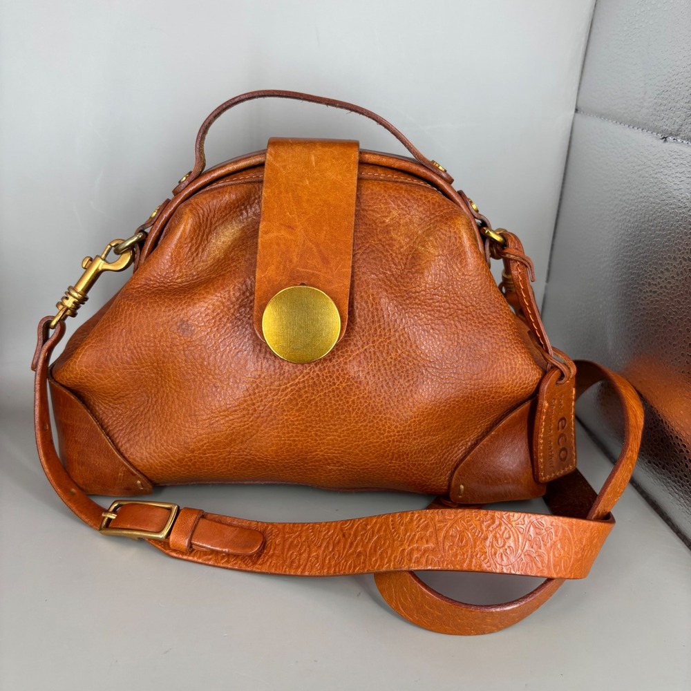 Old Trend Modern Vintage Gypsy Soul Leather Doctor Bag Crossbody Tan Brown Eco